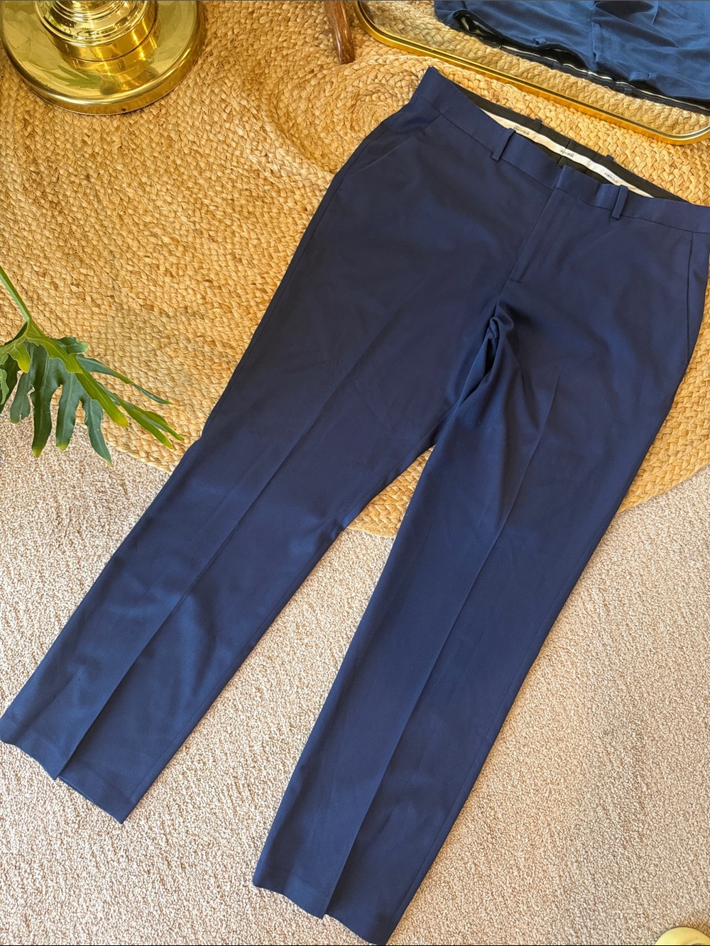 Perry Ellis Portfolio Slim Fit Navy Dress Pants